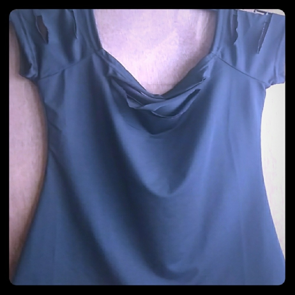 Shredded black tee